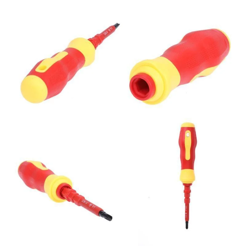 1PC/15PCS 380V/13PCS 1000V Changeable Insulated Screwdriver Set And Magnetic Slotted Bits Repair Tool Electrician Tools