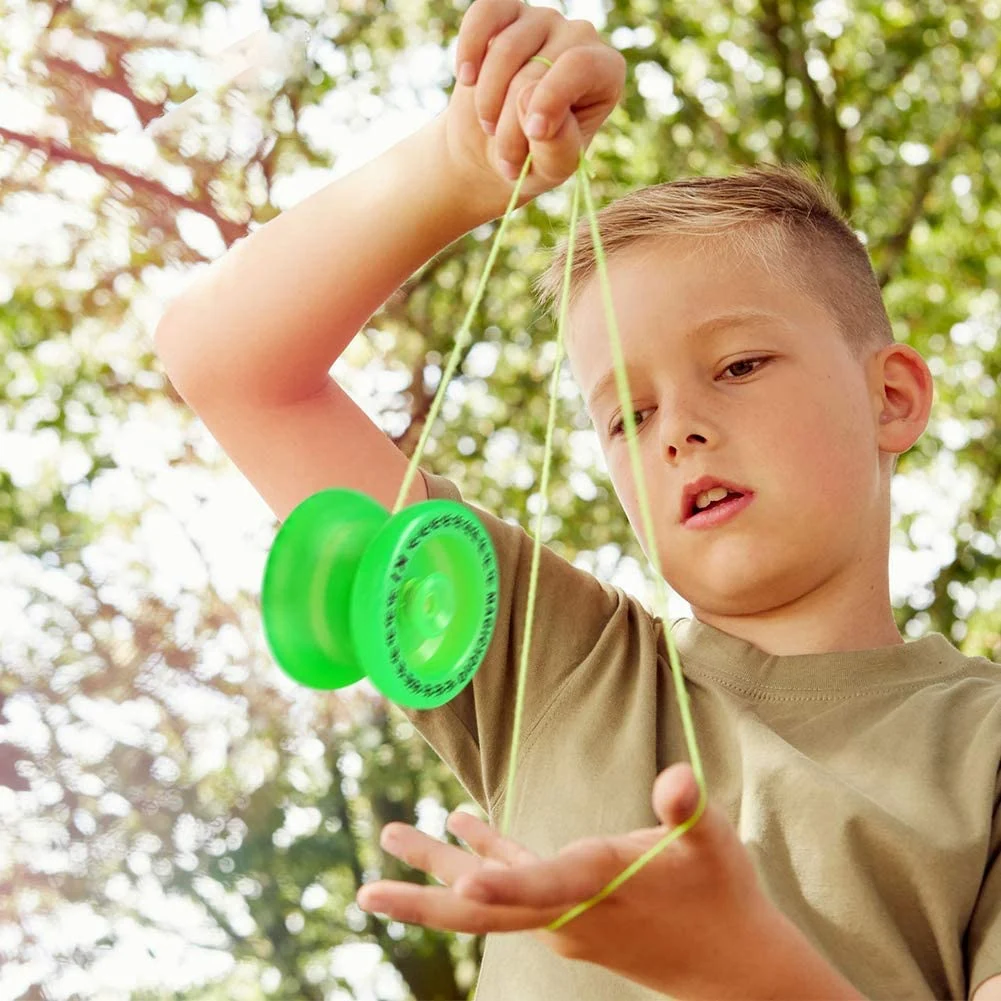 MAGICYOYO K1 Plus Professional Responsive Yoyo for Kids,Plastic Yoyo with Narrow C Bearing,Yoyo for Beginners (Blue&Green)