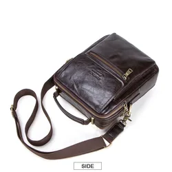 Oyixinger couro genuíno mensageiro sling saco para homens designer bolsas de luxo para 9.7 