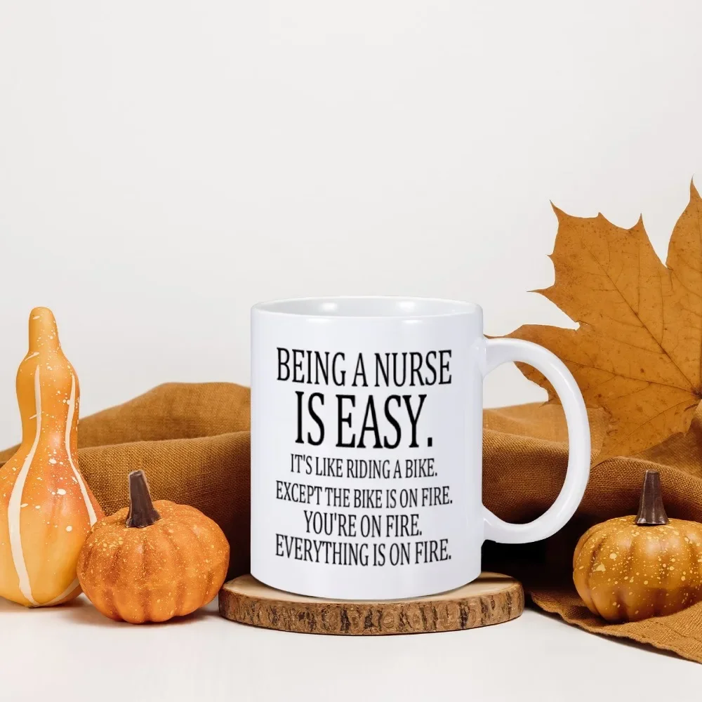 Funny Sarcasm Nures Mug 11 Oz Ceramic Coffee Mugs Tea Water Cup Novelty Perfect Mug Gift for RN Nursing Student Favorite Nurse