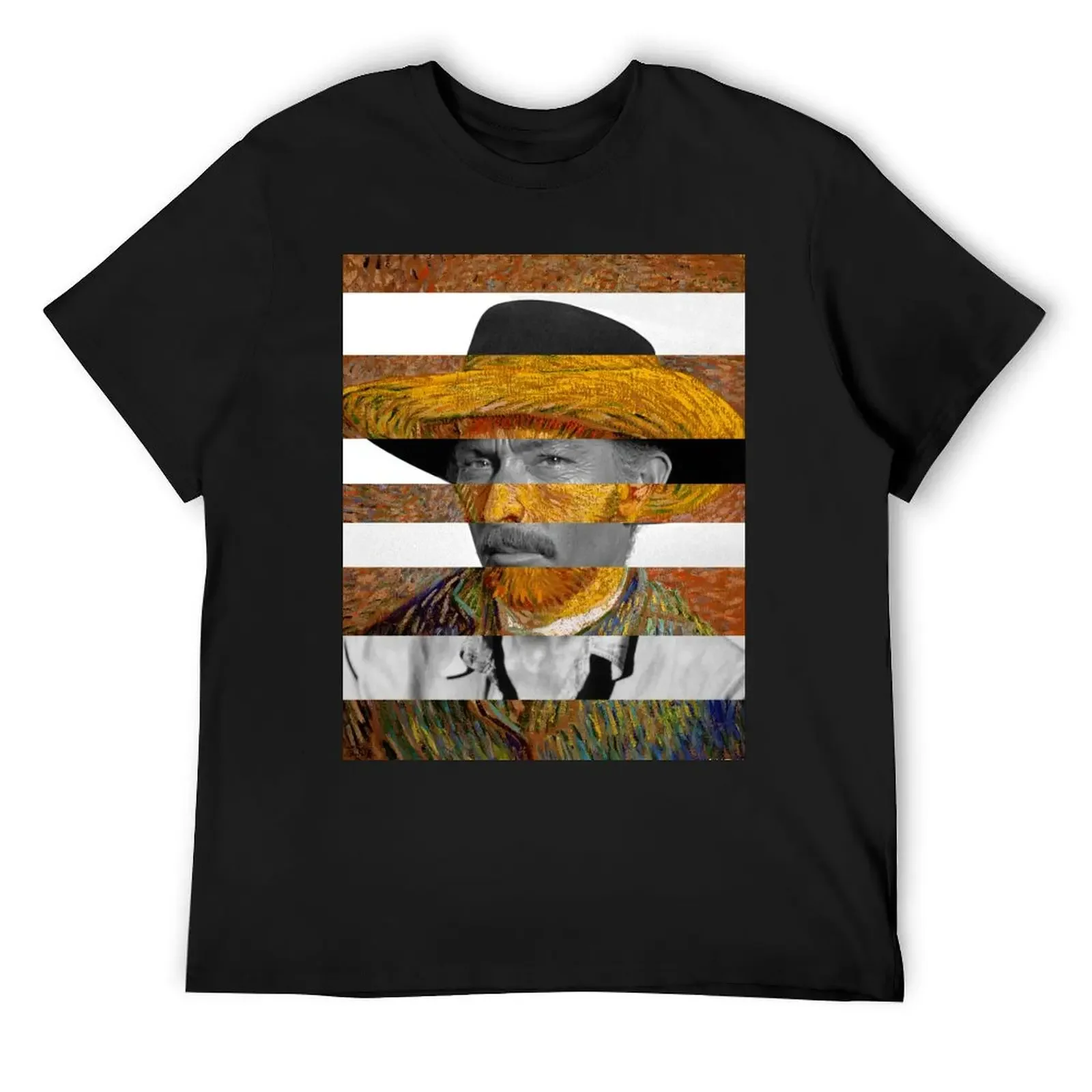 

Self Portrait by Vincent Van Vogh and Lee Van Cleef T-Shirt rapper graphic tees oversized t shirt men workout shirt