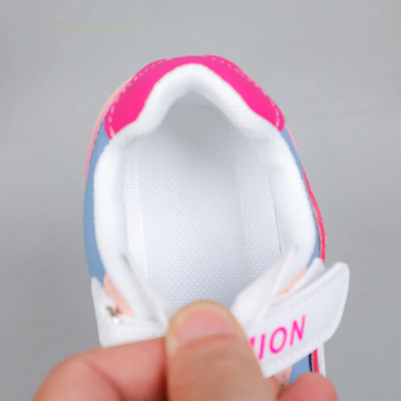 Girl\'s Fashion Non-slip Sneakers Pink New Casual Shoes Students Running Shoes Kids Children Girls Breathable Outdoor Shoes