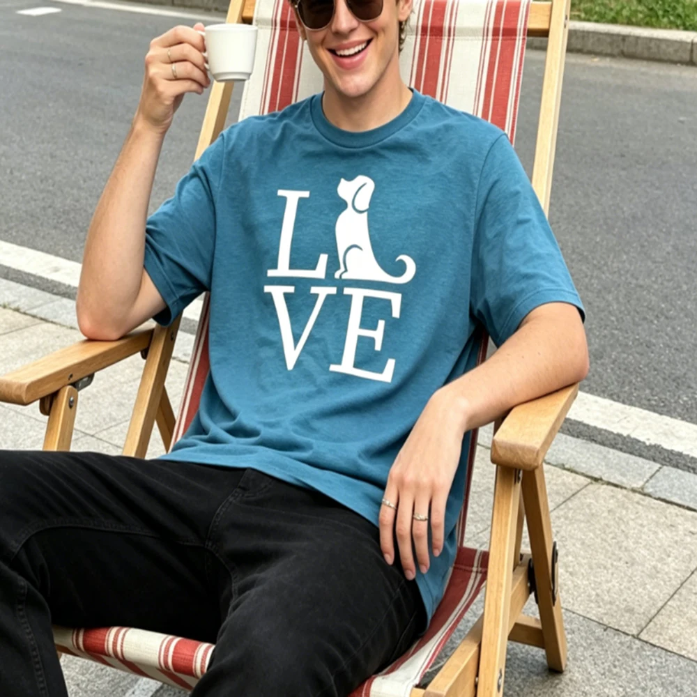 Funny Dog Printed T Shirt Dog Owner Vintage Short Sleeve Cotton Daily Wear Tops 2026