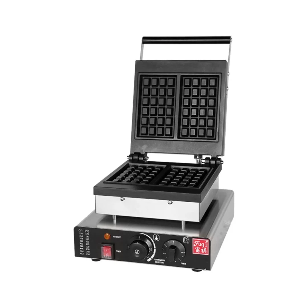 Commercial 110V 220v Liege Egg Waffle Maker_ Rectangle Waffle Maker Making Ten Slices at One Time