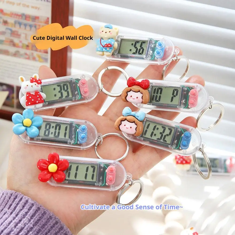 

Electronic Keychain Watch Cyberpunk Transparent Design For Mini Desk Clock & Schedule Best Seller