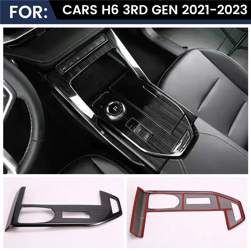 

For Haval H6 3Rd Gen 2021-2023 Car Center Console Gear Shift Panel Storage Cover Kit Trim Interior Accessories