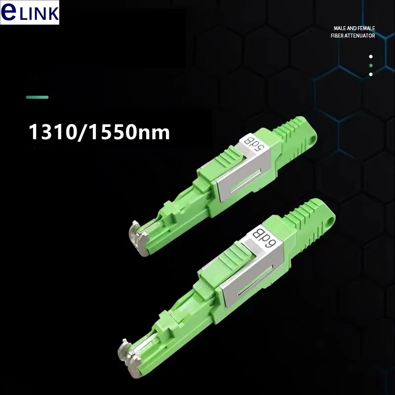 10pcs LSH E2000/APC FM attenuator singlemode 2-20dB E2000 optical fiber attenuator female to male free shipping