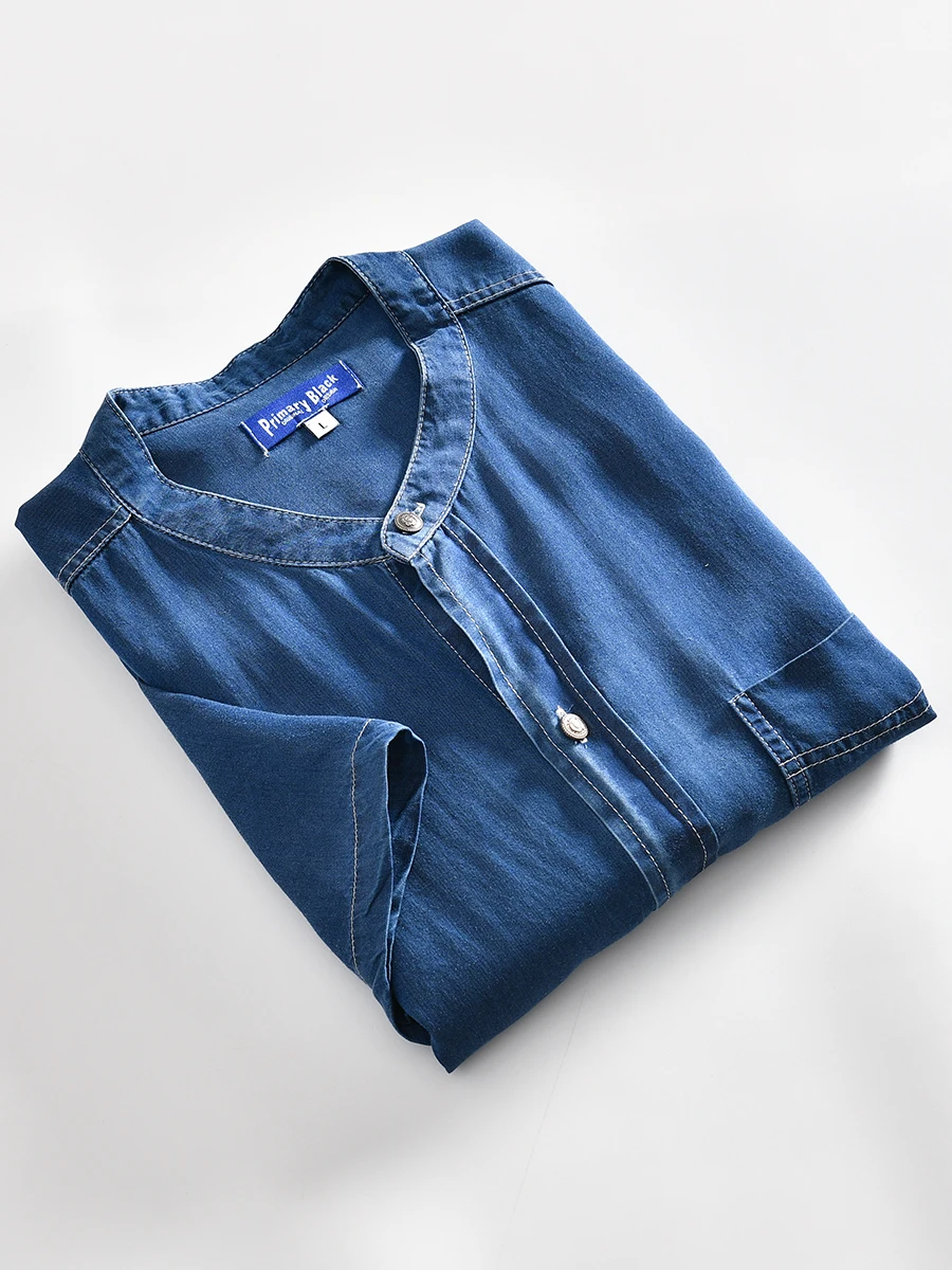 

Japanese Style Wide Fit High Draping Fabric Men's Summer Thin Breathable Moisture Wicking Short Sleeve Shirt Trendy