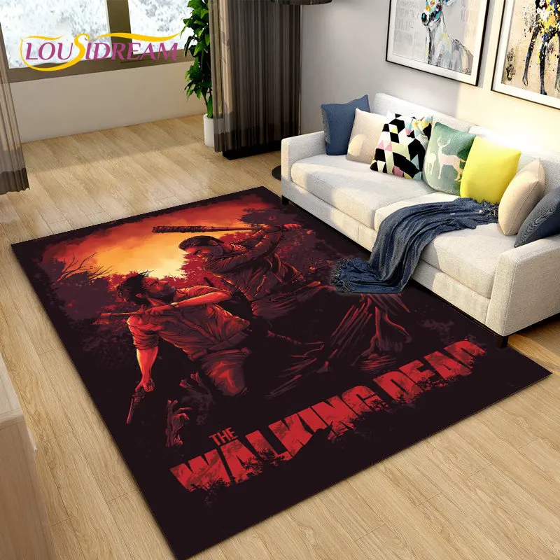 The Walking Dead Horror Area Rug Large,Carpet Rug for Living Room Bedroom Sofa Doormat Decoration,Kids Play Non-slip Floor Mat