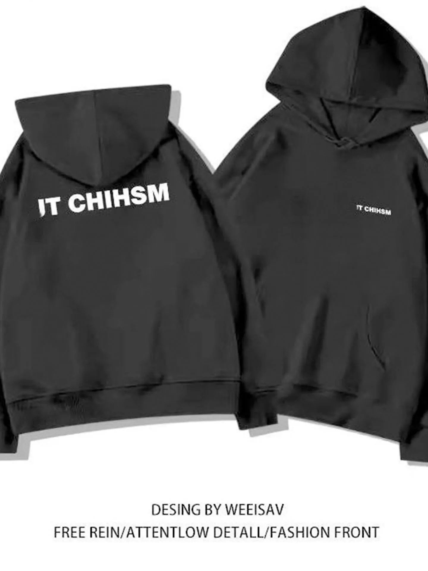 Felpa con cappuccio American Sle Loose Fit da donna Bla Spring Nuovo design Sensation Lazy Sle Jaet Top Small ence Trend