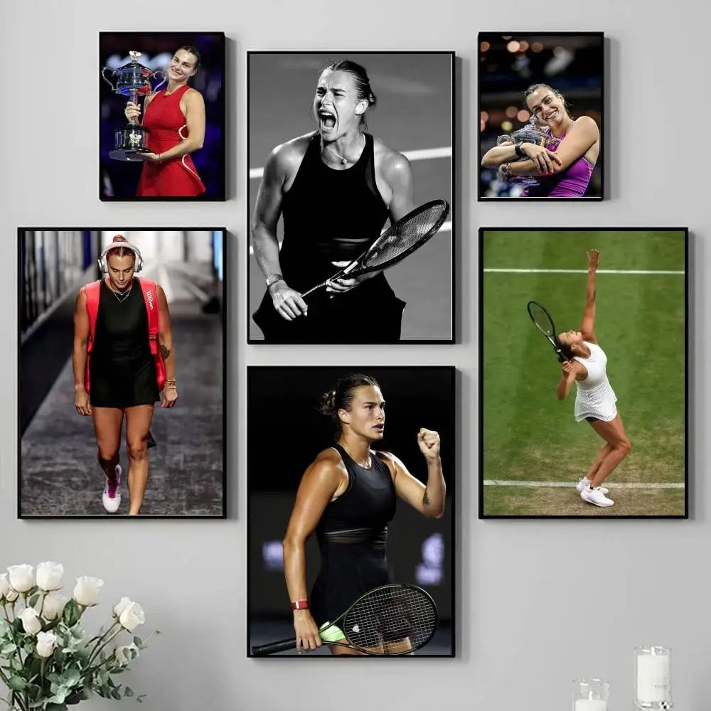Athlete A-Aryna S-Sabalenka   Poster Self-adhesive Art Water