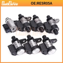 7PCS RE5R05A Zestaw zaworu elektromagnetycznego skrzyni biegów 0260130031 0260130030   G7T23082 Dla 2002-2018 Nissan Pathfinder Infiniti EX35 Q45