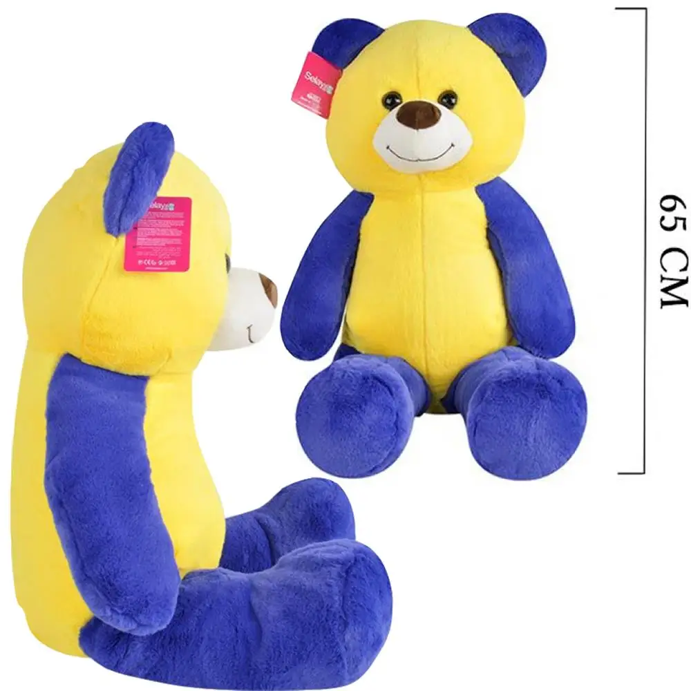 Selay toy 65 Cm yellow Lavicert cute plush teddy bear