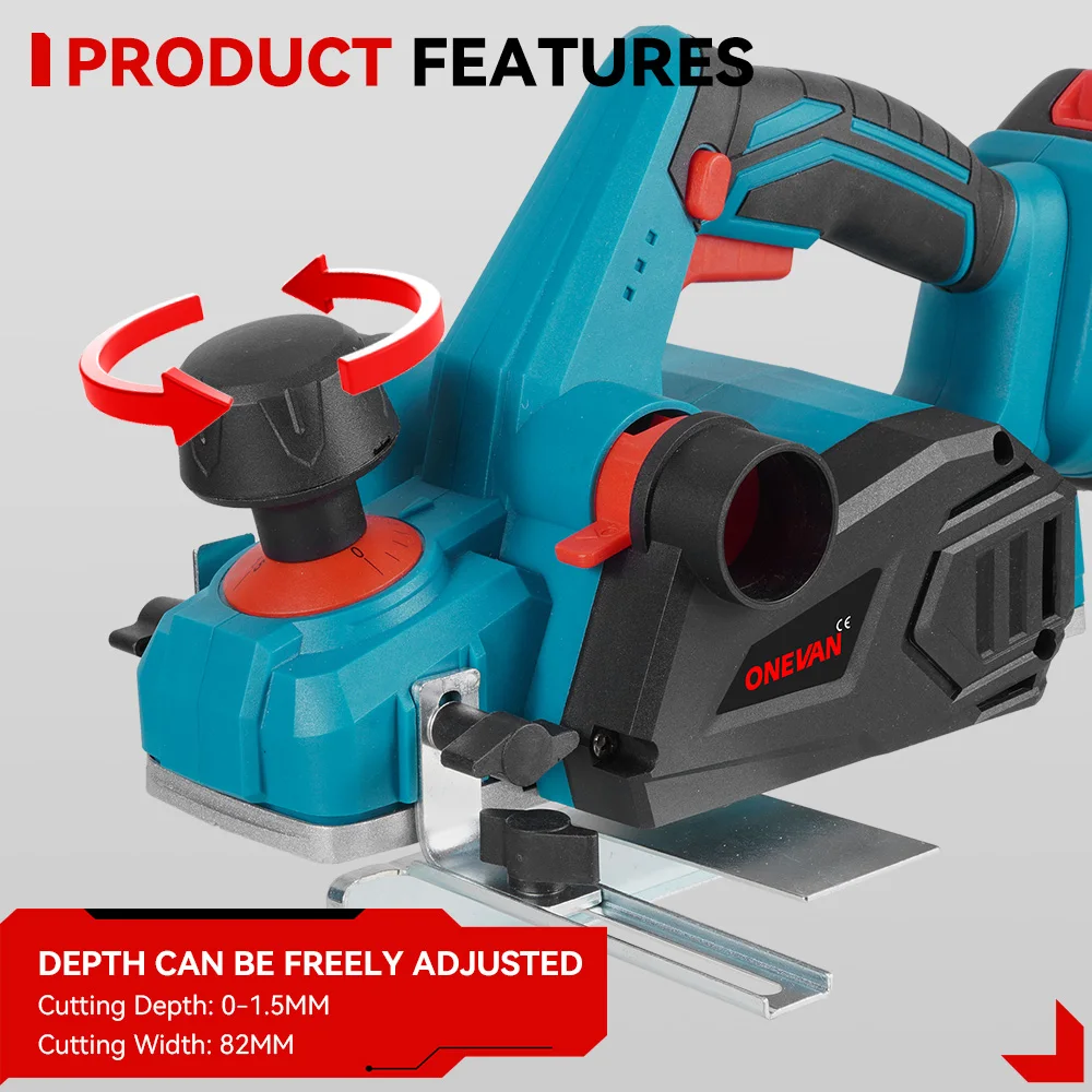 ONEVAN Pialla Elettrica 30000RPM Cordless Router Trimmer Raccolta Polvere Lavorazione Del Legno Taglierina Strumento di Potere Per Makita 18V Batteria Spille