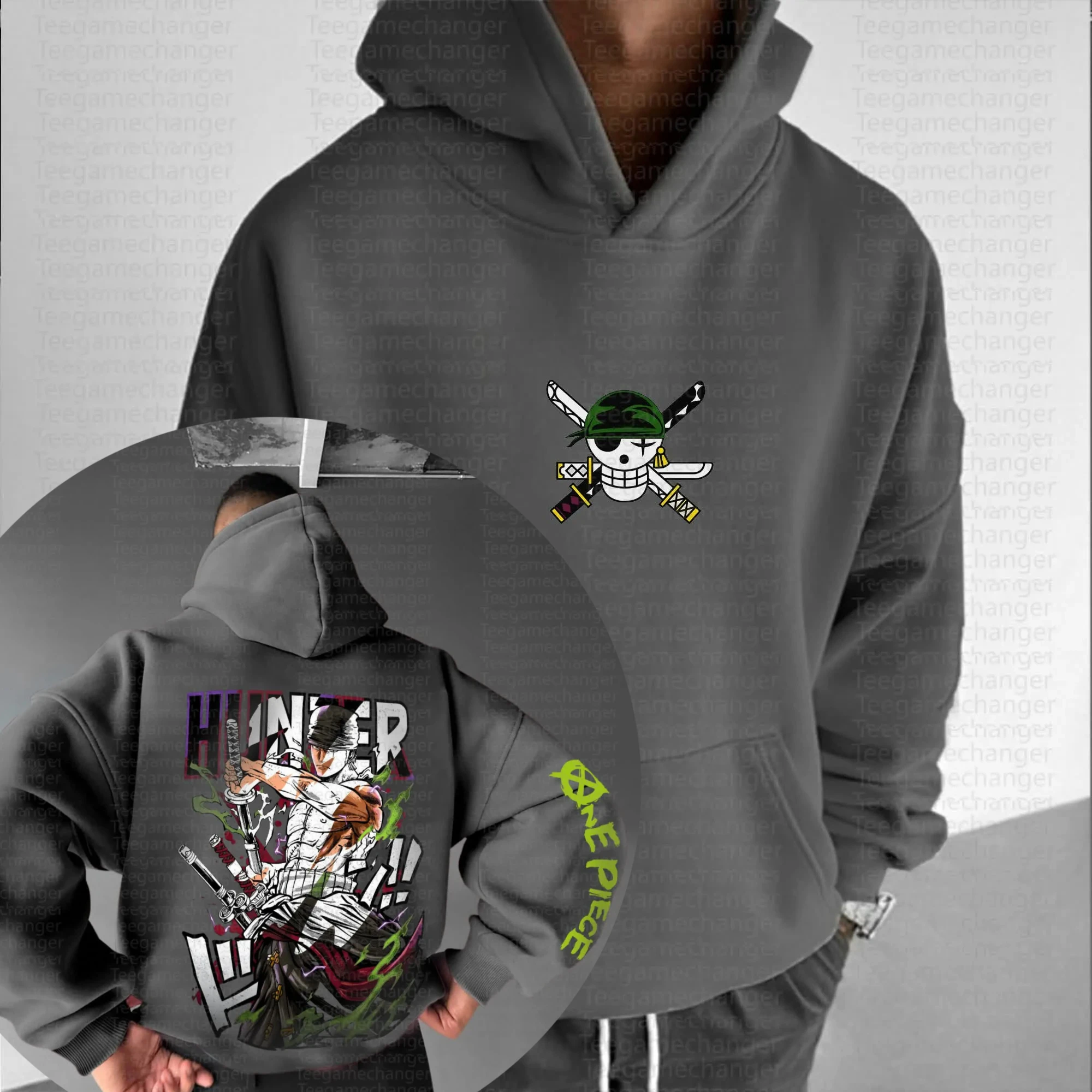 

ONE PIECE Parent-child Clothing Autumn and Winter Japanese Hotblooded Animation Classic Character Hoodie Men's and Women's Top