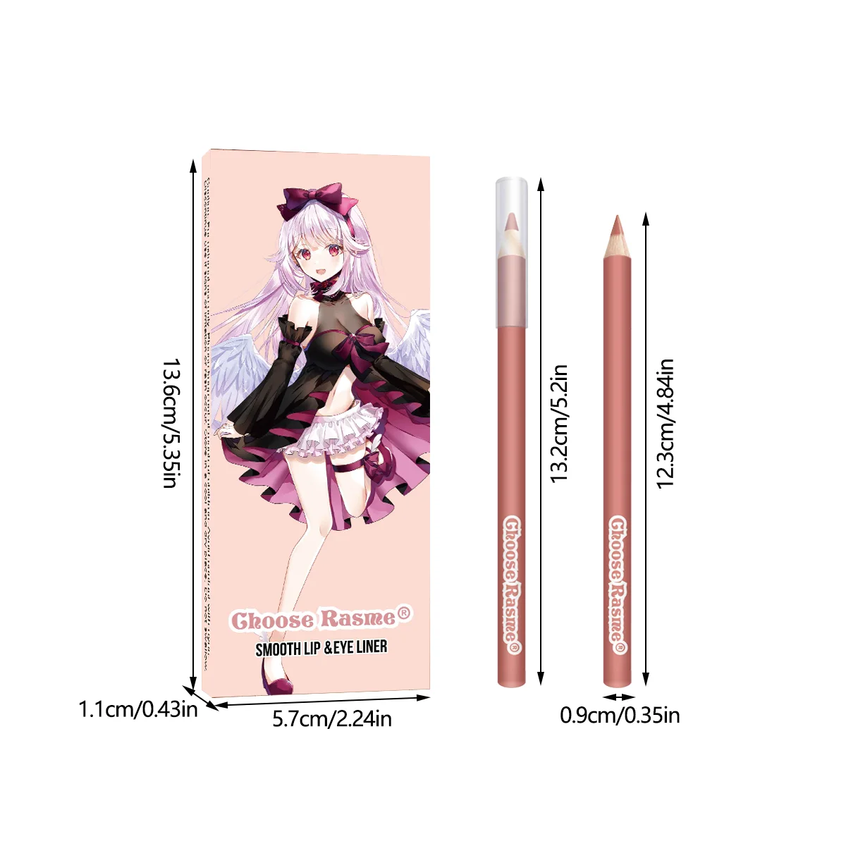 6-teiliges Lipliner-Stift-Set, 6 Farben, wasserdicht und schweißfest, verblasst nicht leicht, Antihaft-Tasse, nacktes Lippenstift-Stift-Set