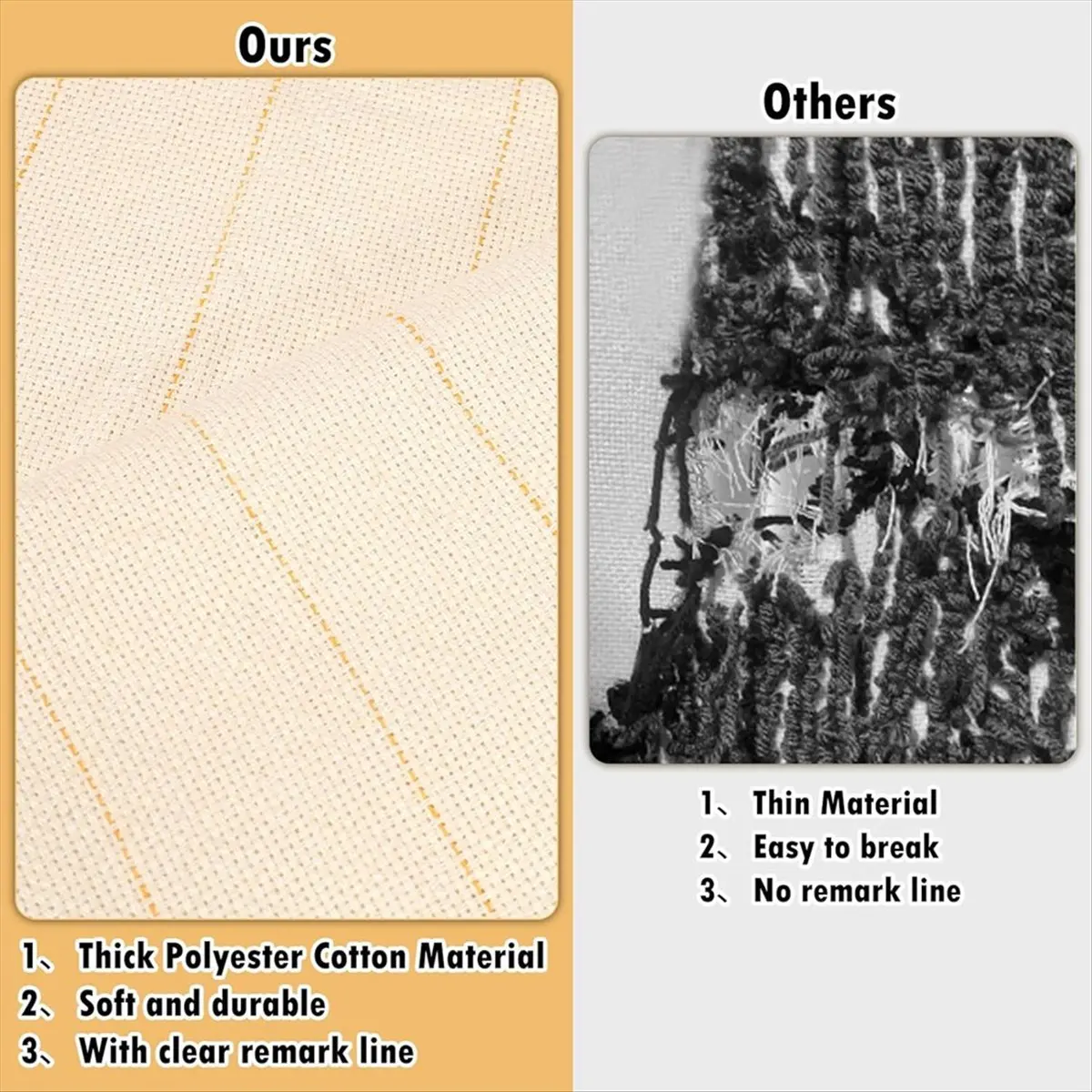 NEW 98 Inch X 59 Inch Tufting Cloth with Marked Lines,Monk Cloth Fabric for Punch Needle,Large Overlocking Tufting Cloth