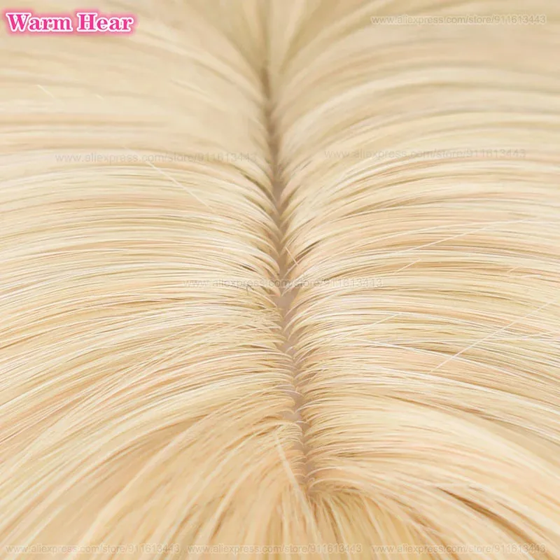 Peluca de pelo sintético de Anime Eriri Spencer Sawamura, peluca de Cosplay amarilla dorada clara, pelo resistente al calor, pelucas para fiesta de Halloween + gorro de peluca