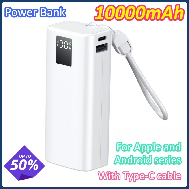10000 mAh PowerBank Schnellladung Ersatzakku Tragbares Ladegerät Mobiler externer Akku für IPhone/Samsung/Xiaomi/Huawei/ZTE