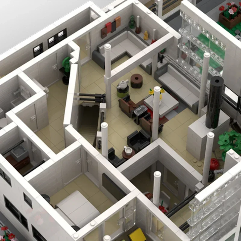 Moc Bouwstenen Street View Model Beroemd Hotel 2 Technische Bakstenen DIY Assemblage Constructie Speelgoed Voor Kinderen Vakantiecadeaus