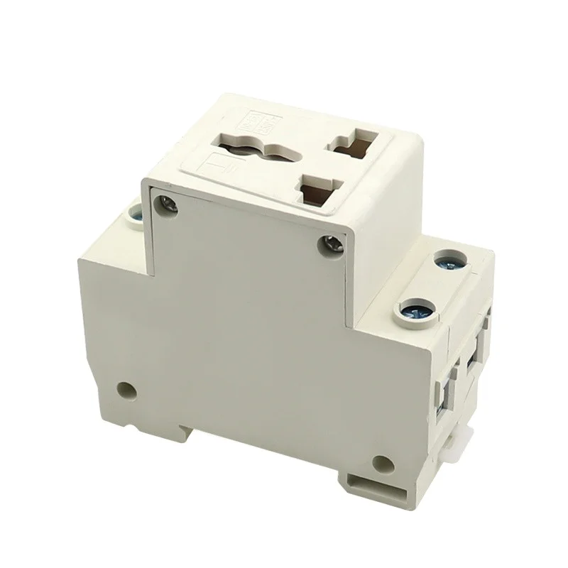 

AC30 SERIES Single Phase US EU 2 Pin Plug 35mm Din Rail Mount Modular socket 10-16A 250V AC