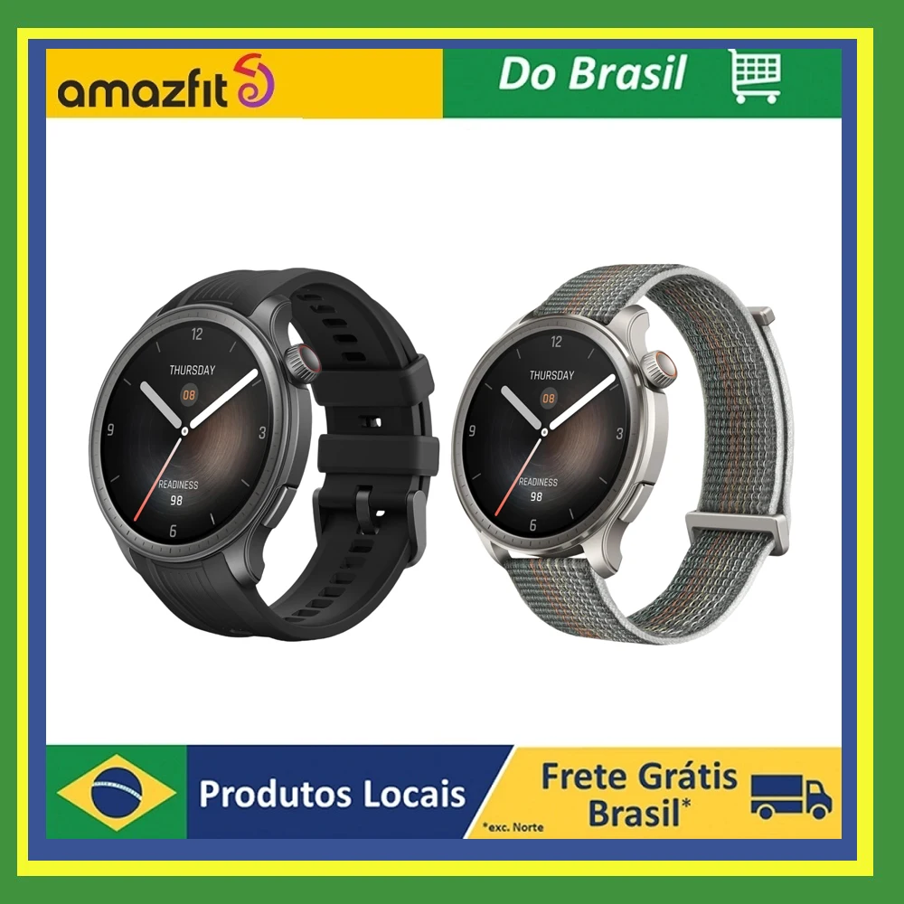 Relógio inteligente Amazfit Balance 46mm Grande AMOLED de 1,5 polegadas, chamadas Bluetooth, GPS, tela com 6 sistemas de posicionamento por satélite, 