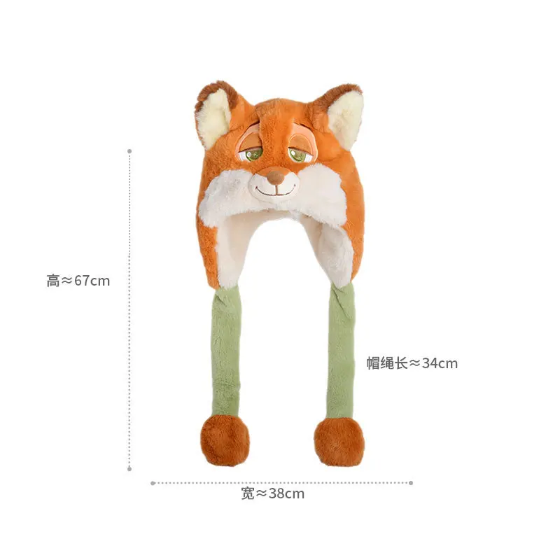 أنيمي مجنون الحيوان مدينة الثعلب نيك تأثيري لطيف رقيق قبعة أفخم آذان الثعلب الخريف الشتاء قبعة تدفئة الرجال النساء هدايا حفلة الهالوين