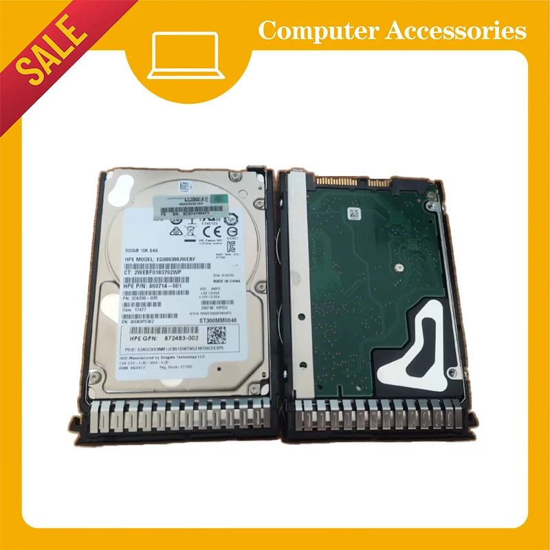 

Для HP 872735-001 872483-002 EG000300JWFVB G9 G10 300G 2,5-дюймовый жесткий диск