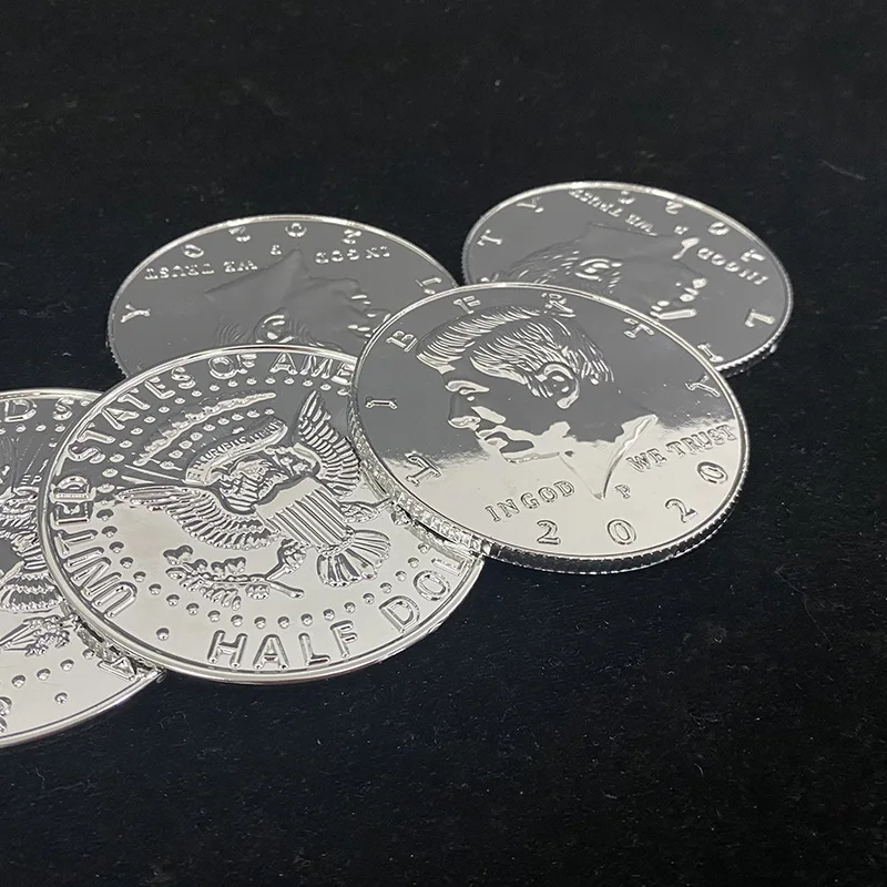 Jumbo Half Dollar (Plastic, 3 Inch) Magic Tricks Magician Close Up Street Illusions Props Accessories Appear Vanish Coin Magia