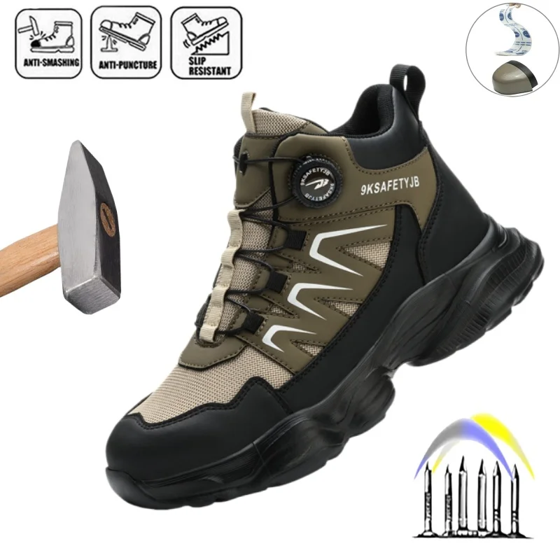 

Indestructible Safety Shoes Protection Safety Shoes Non Slip Anti-puncture Anti-smash Boots Construction Work Shoes for Men Safe