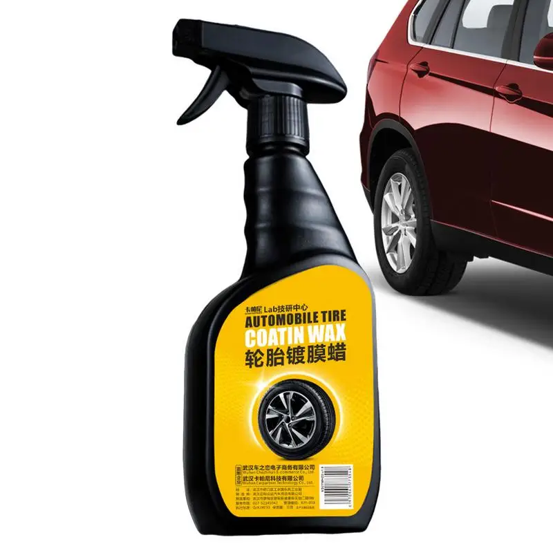 Tire Coating 500ml Tire Black Coverall Tire Shine Wheel Care Products Waterproof High Gloss Tire Wax Tire Dressing Spray For