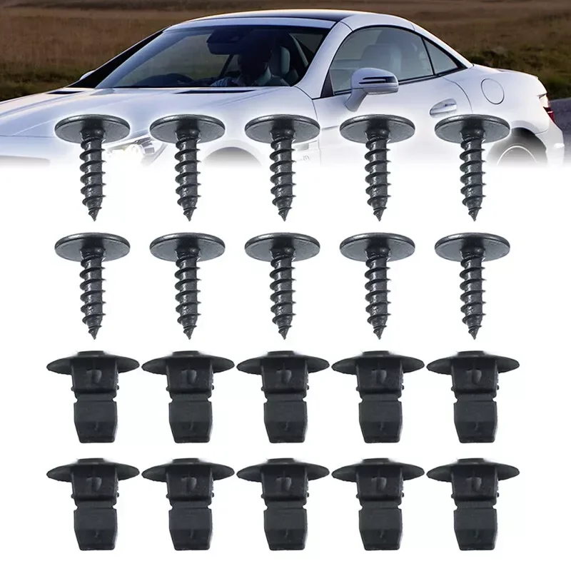 20/40pcs TX25 Fender Liner Mudguard Fastener Clips Screws Retainer Base Buckle Fit for AUDI for VW