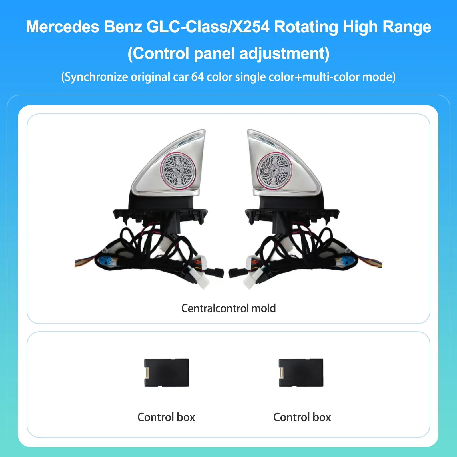 Past Voor Mercedes W167 W177 W205 W206 W213 W214 W222 W223 X253 X254 GLE GLS GLC EEN C E S OEM Gegoten 4D Roterende Tweeter Ambient L