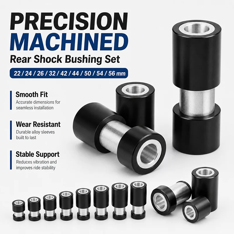 22-56mm Bicycle Rear Shock Mounting Hardware Bushing Aluminum Alloy Reducer Spacer Sleeve for MTB Bike Shock Absorber Eyelet