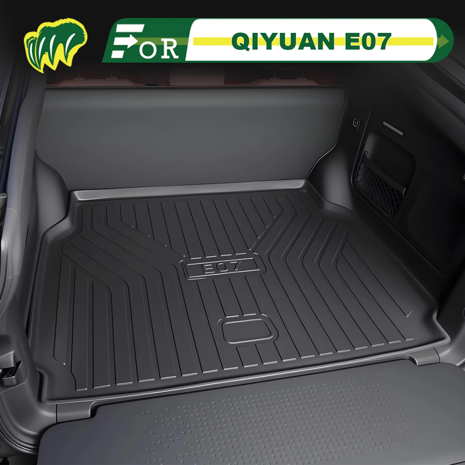 

For CHANGAN QIYUAN E07 2025 TPE Custom Fit Car Trunk Mat All Season Cargo Mat 3D Shaped Rear Trunk Liner