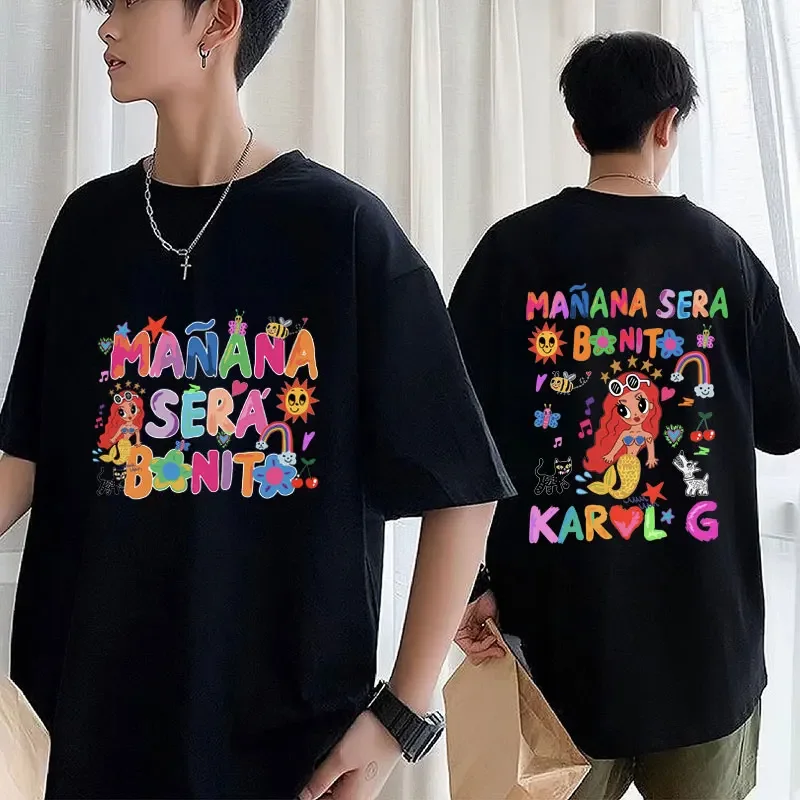 Limted Karol G Manana sera bonito T shirts fashion Harajuku hip hop t-shirt Unisex casual breathable cotton oversized tee shirt