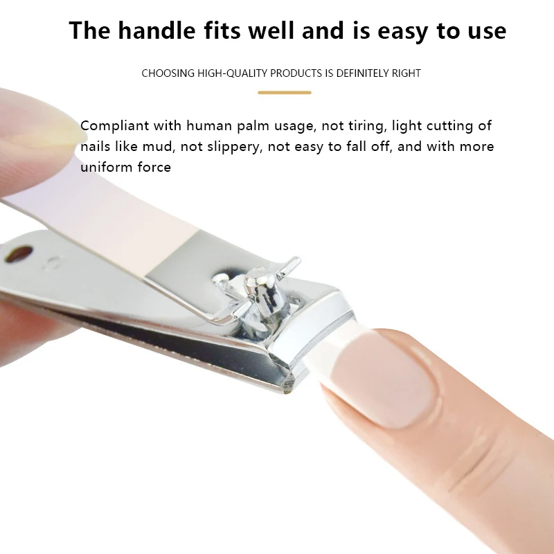 Juego de cortaúñas de acero inoxidable con caja, kit de cortador de manicura, tijeras, herramienta de belleza y maquillaje, 1 Set