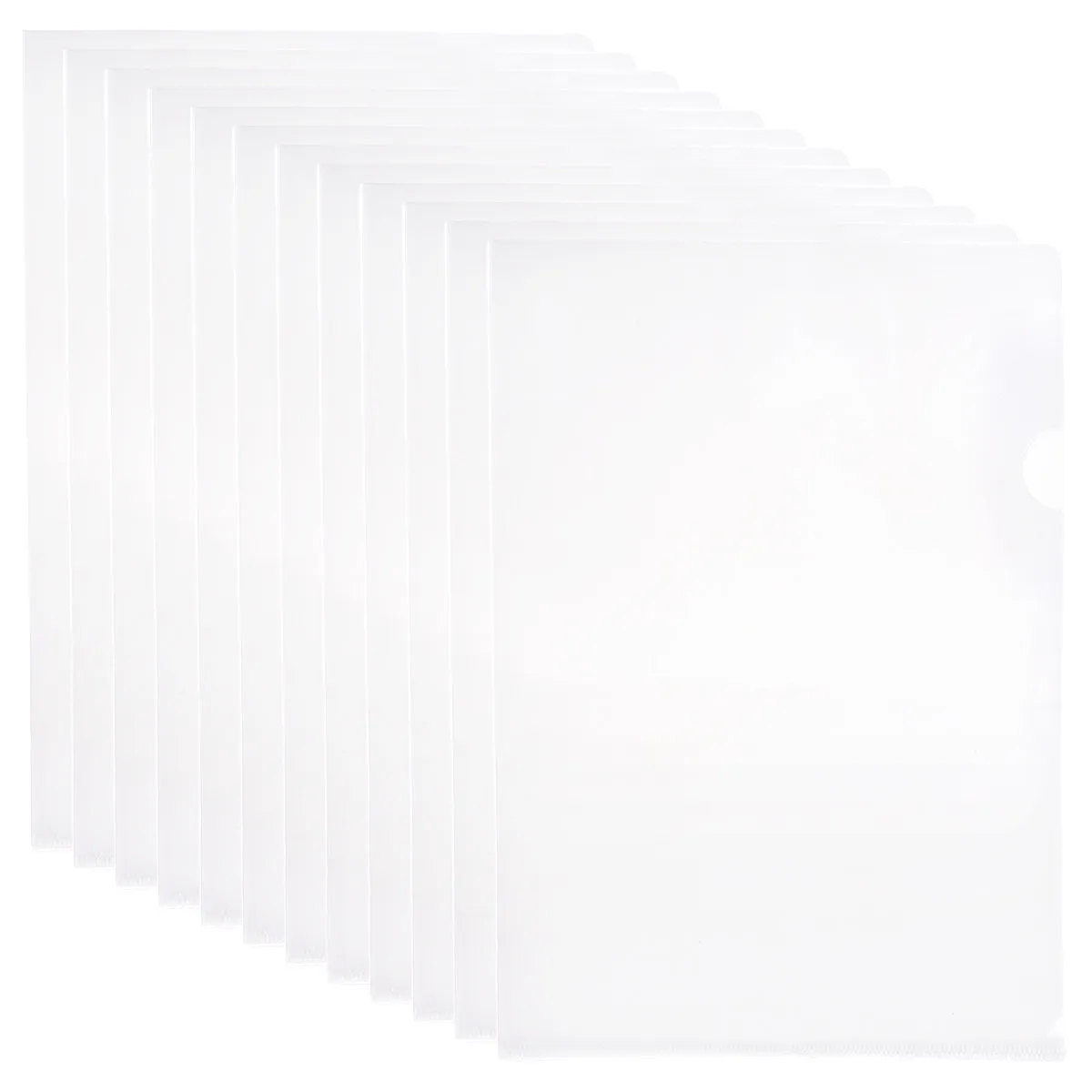 

20Pcs Clear Plastic Document Folder L Size A4 Transparent File Sleeve for Office School Project Report Copy Safe Letter Storage
