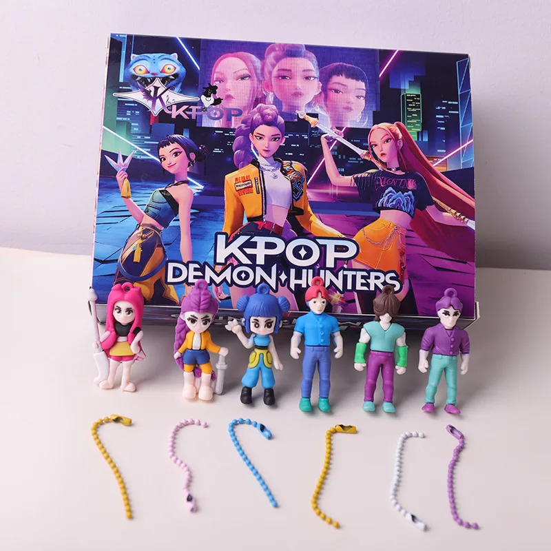 K-pop Demon Hunters caja ciega diablo Saja coleccionar figura de Anime chico fiesta Cosplay juegos dibujos animados Huntrix regalo de Navidad decorativo