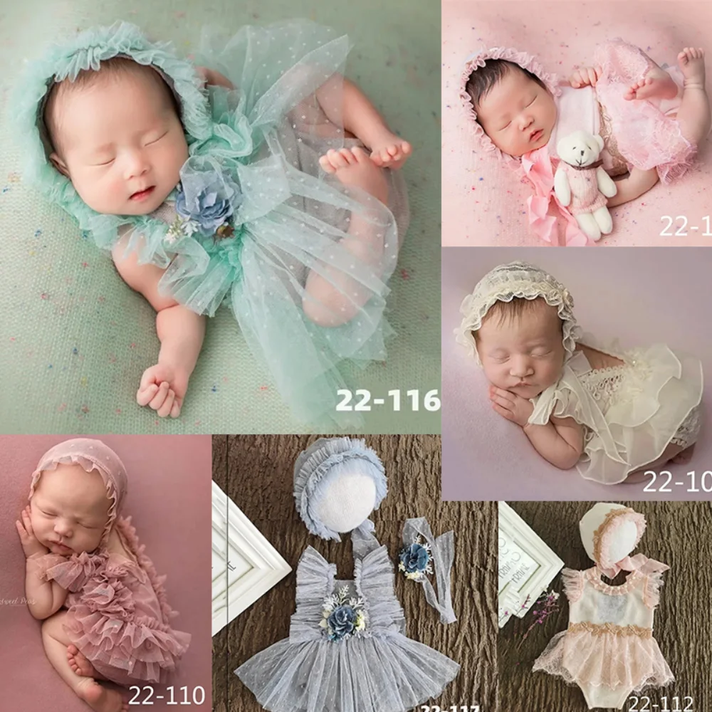 Baby Photo Costume Props Newborn Cute and Sweet Princess Themed Hat+Clothing 1 Set of 3 Pieces Photography Props for Newborn