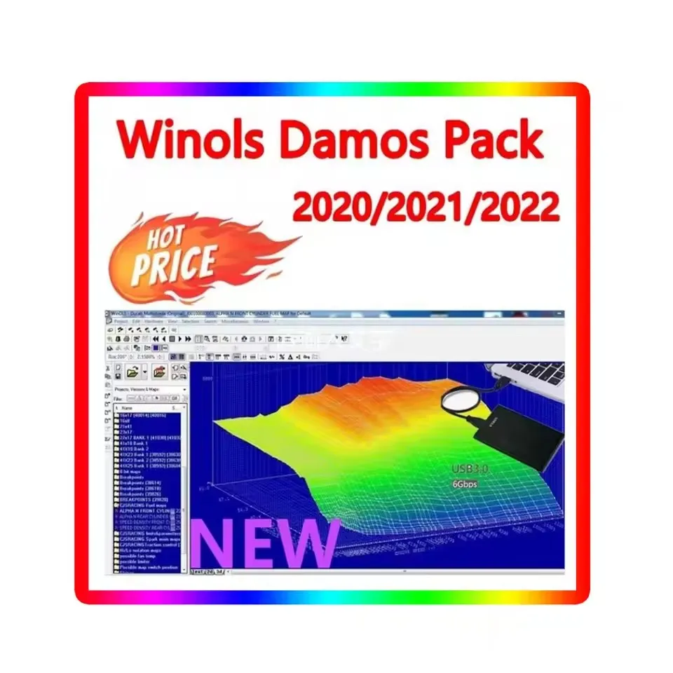 

WINOLS Big Pack Damos Car Repair Diagnostic Tool for 2020-2021-2022 Automobile Chip Tuning OLS + Mappacks