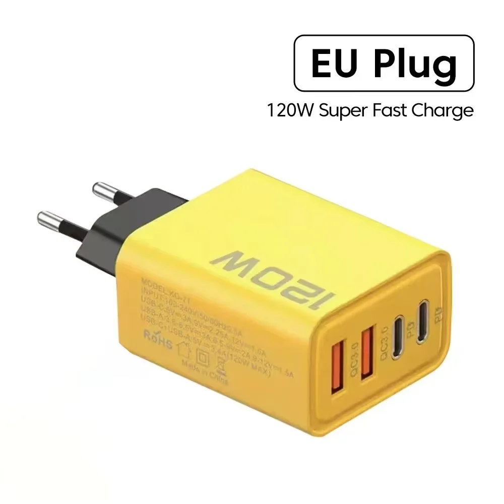 120W Super Fast Charger Type-C PD Fast Charge Charger EU/US Plug Quick Charge USB 3.0 Charger Adapter For iPhone Samsung New image 6