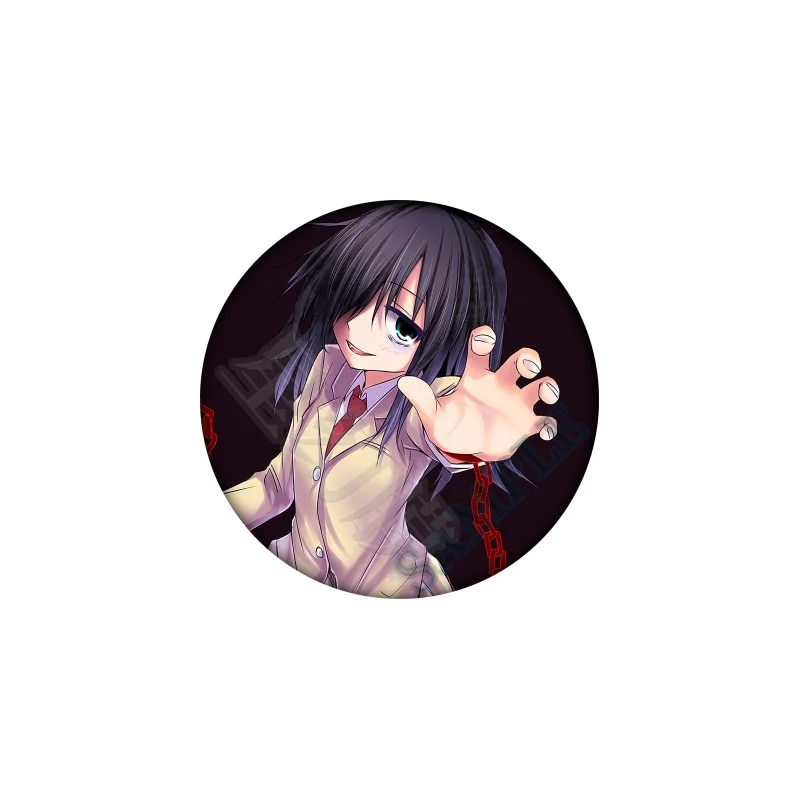 58 مللي متر لطيف أنيمي Watamote توموكو كوروكي تأثيري شارة بروش دبوس اكسسوارات للملابس على ظهره الديكور هدية