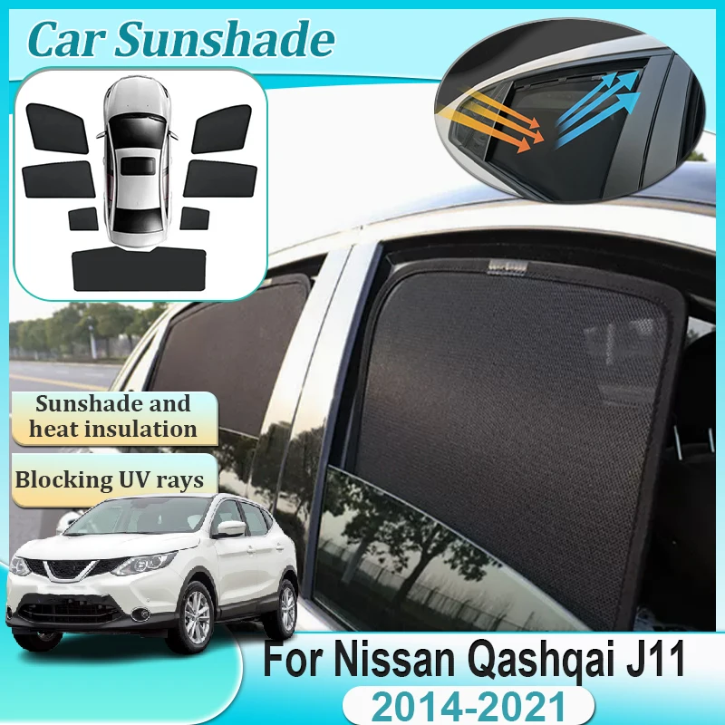 

For Nissan Qashqai J11 Rogue Sport Accessories 2014-2021 Magnetic Sunshade Windshield Cover Stickers Visors Part Car Accessories