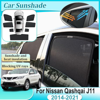 For Nissan Qashqai J11 Rogue Sport Accessories 2014-2021 Magnetic Sunshade Windshield Cover Stickers Visors Part Car Accessories