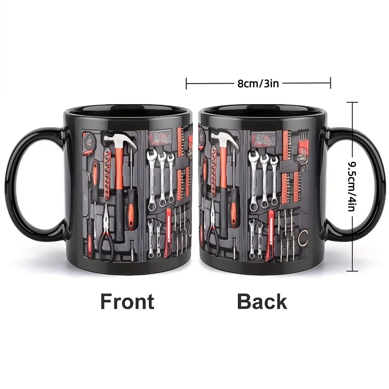 1PC Fun mechanical mug, hand drawn, used for coffee, beverages, milkshakes, car enthusiasts, and DIY enthusiasts the best gift