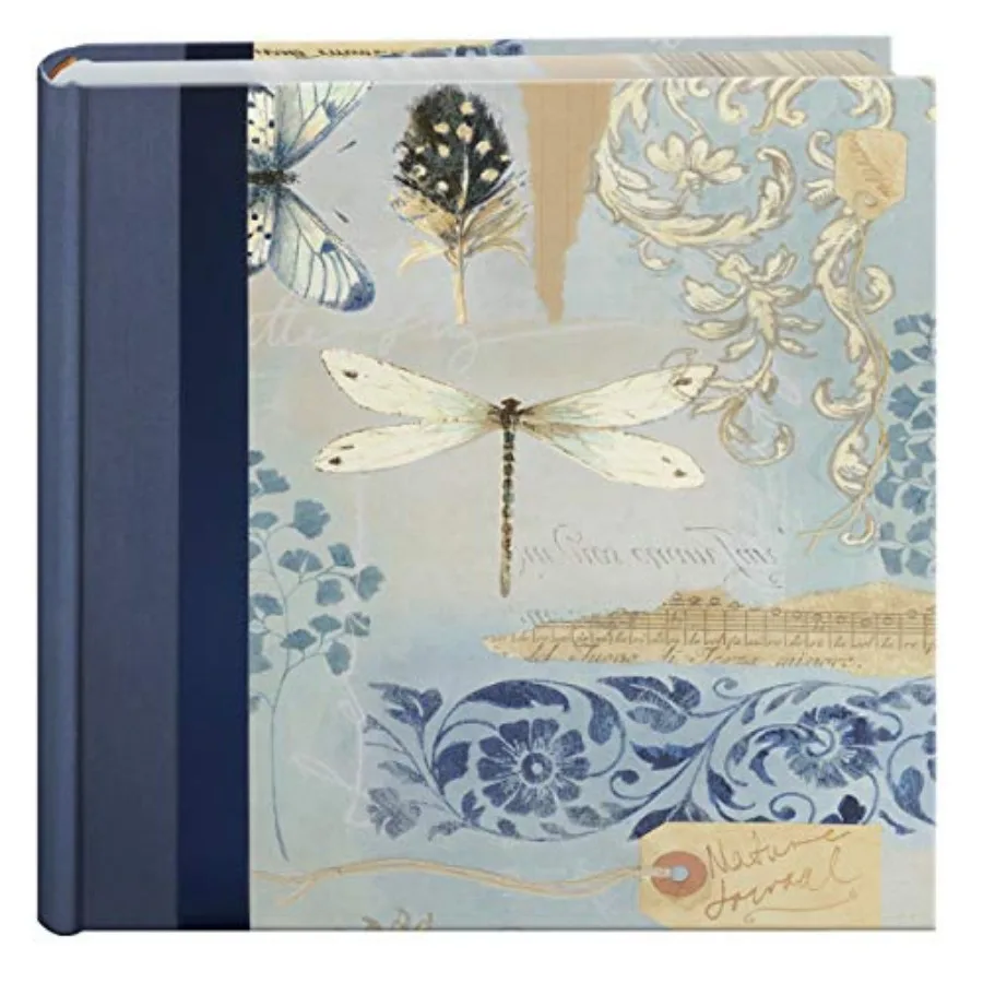 

Bella Fabric Ribbon Frame Bi-Directional Memo Frame Photo Album, Bella Fabric Covers, Holds 200 4x6" Photos, 2 Per Page Color: