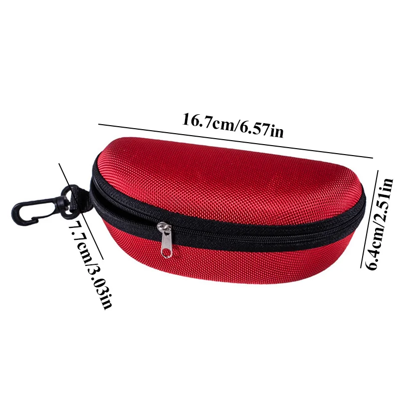 Large Size Glasses Case Mirror Box Sunglasses Bag Classic Zipper Glasses Box With Buckle Portable Eyeglasses Pouch Hard Case