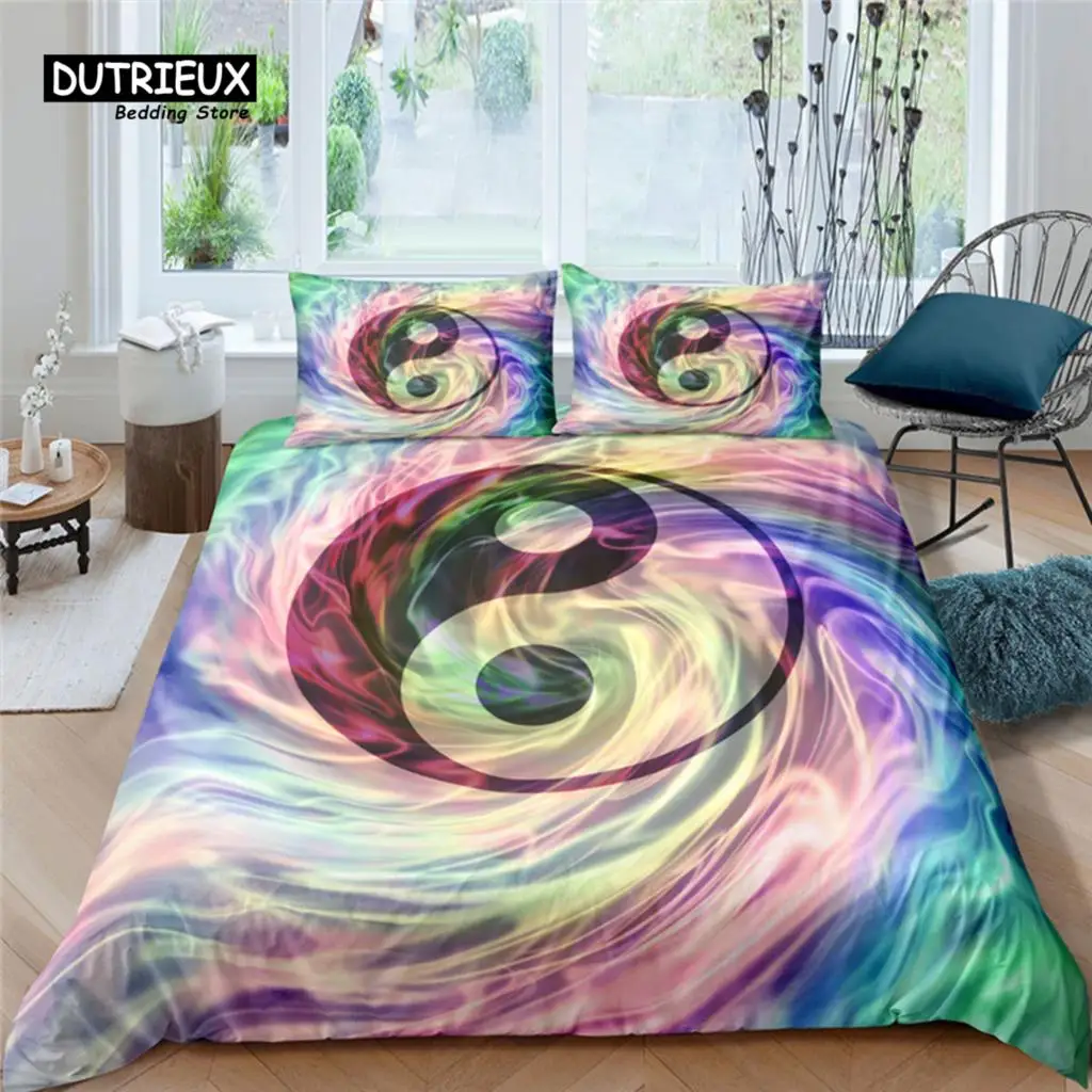 

Luxury 3D Color Tai Chi Print Home Living Comfortable Duvet Cover Set Pillowcase Kid Bedding Set Queen and King EU/US/AU/UK Size