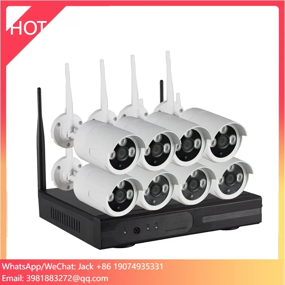 Good Quality Outdoor Tuya Ip66 Waterproof Video Smart Home Wifi HD 1080P 3MP 8CH Wireless NVR Kits Camera System